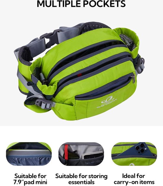 Porte-bouteille D'eau Vert Pour Randonnée, Camping – Avec Boucle Ceinture – Neuf