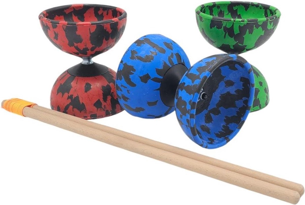 Mister Babache Diabolo Arlequin - Rubberen beginnersdiabolo voor kinderen