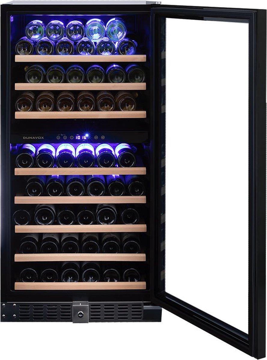 Dunavox Grande-94 Wijnkoelkast DX-94.270DMBK 2 Zones Mat Zwart Mat Zwart – foto 5