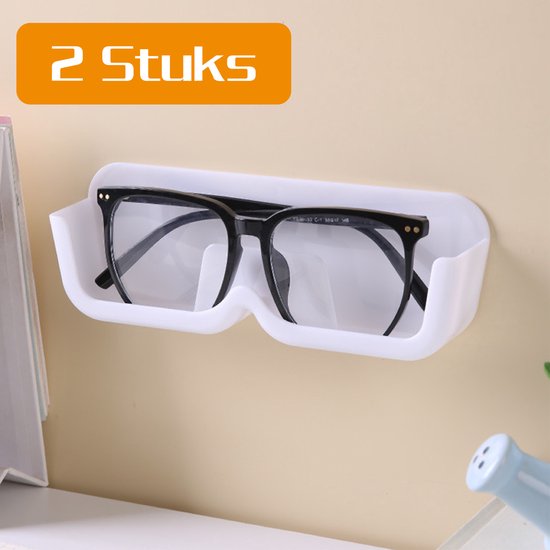 Allecto Plus - Brilhouder Voor Aan De Muur 8 Stuks Zelfklevende Brillenhouder Zonnebrilhouder Opbergorganizer Voor Thuis Badkamer Zwart Handig En Praktisch