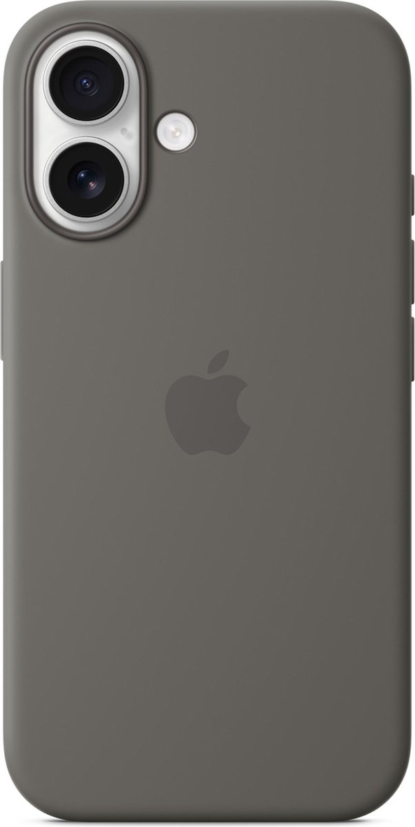 Apple Silicone Backcover MagSafe voor de Apple iPhone 16 - Stone Gray