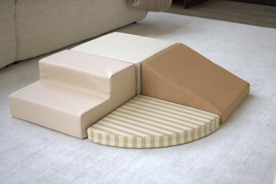 HENVAE® Baby Foam Blokken 5-delige Speelset - Glijbaan - Baby - Baby Speelgoed 6 maanden - Zachte blokken Baby - Montessori Speelgoed - Speelgoed 1 jaar - Educatief Speelgoed - Stapelblokken - Sensorisch Speelgoed - Speelblokken - Klimblokken Baby