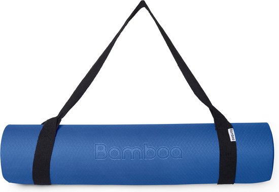 Bamboa Yogamat Blauw | 6mm | Anti-Slip | Optimale Grip | Sterke Yoga mat | Makkelijk schoon te houden van Bamboa — afbeelding 5