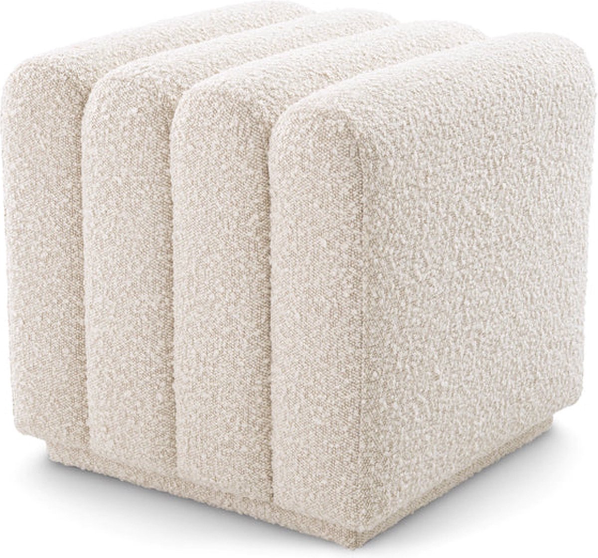 Eichholtz Stool Bente creme kleurig boucle 47 x 47 cm