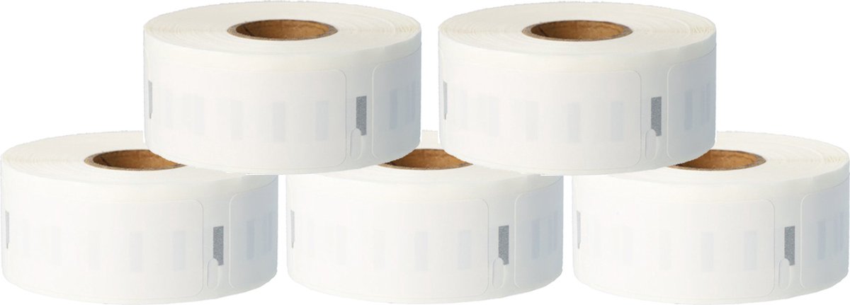 Dappaz - 5 stuks Dymo Labels Wit 11352 Compatible - 54 x 25 mm - 500 labels per Rol - Verzendetiketten - Adresetiketten S0722520