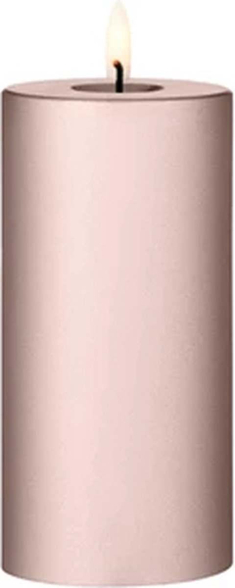 Ester & Erik Led Pillar kaars H15cm champagne metallic Zilver