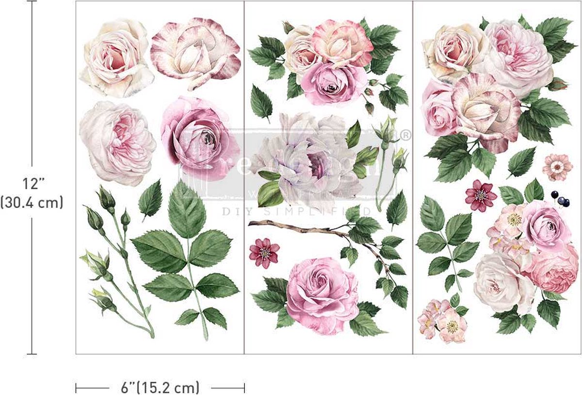 Redesign - Decor Transfer - Delicate Roses