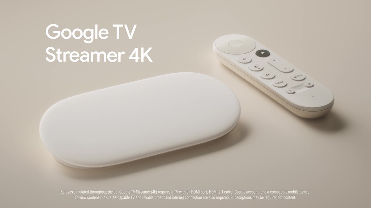Google TV Streamer - 4K HDR - 32 GB opslag - Chromecast | bol