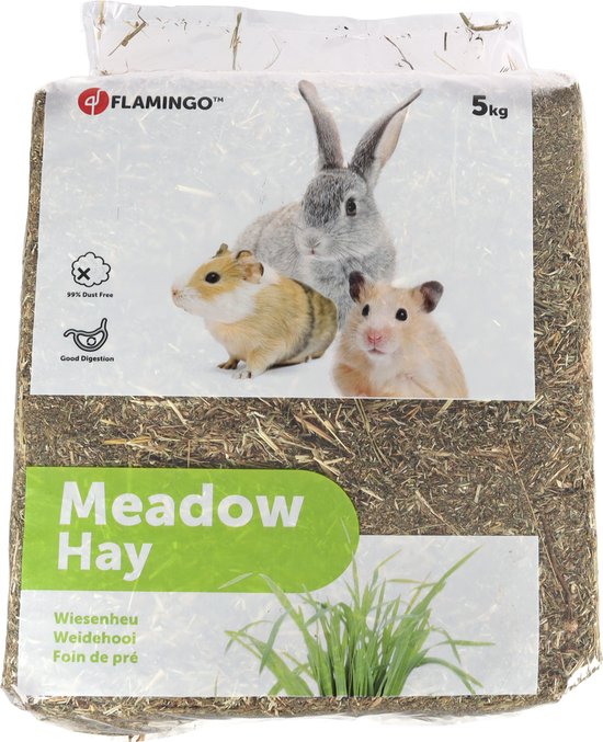 Weidehooi konijn – Hooi – Weidehooi – Knaagdierenvoer – Hamstervoer – Cavia voer – Konijnenvoer – 5kg Flamingo Snack Weidehooi