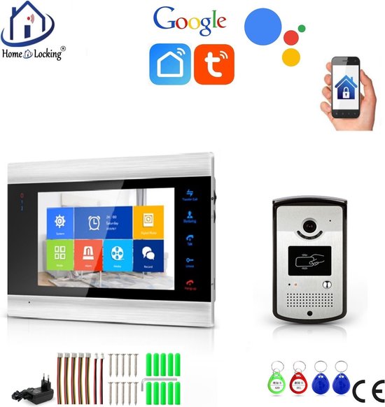 WIFI T-2102 Videofoon met Deurbelcamera en Binnenpaneel - WIFI - €228,65