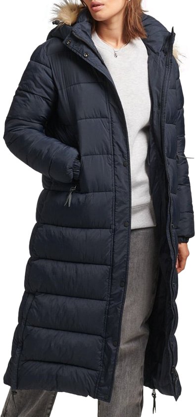 Superdry Vintage Hooded Longline Winterjas Dames - Maat M (40)