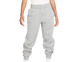 NIKE K NSW CLUB FLC JGGR LBR Unisex Sportbroek - Grijs - Wit - Maat M