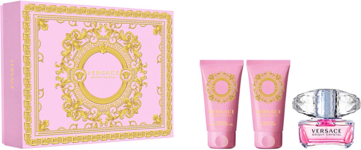 Goedkoopste Versace Bright Crystal Eau de Toilette 50ml Shower Gel 50ml Body Lotion Gift Set