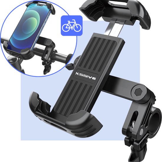 Robuuste Telefoonhouder Fiets Scooter Motor – Universeel Anti-Shock 360° Draaibaar Stuurhouder Fatbike Gsm Houder
