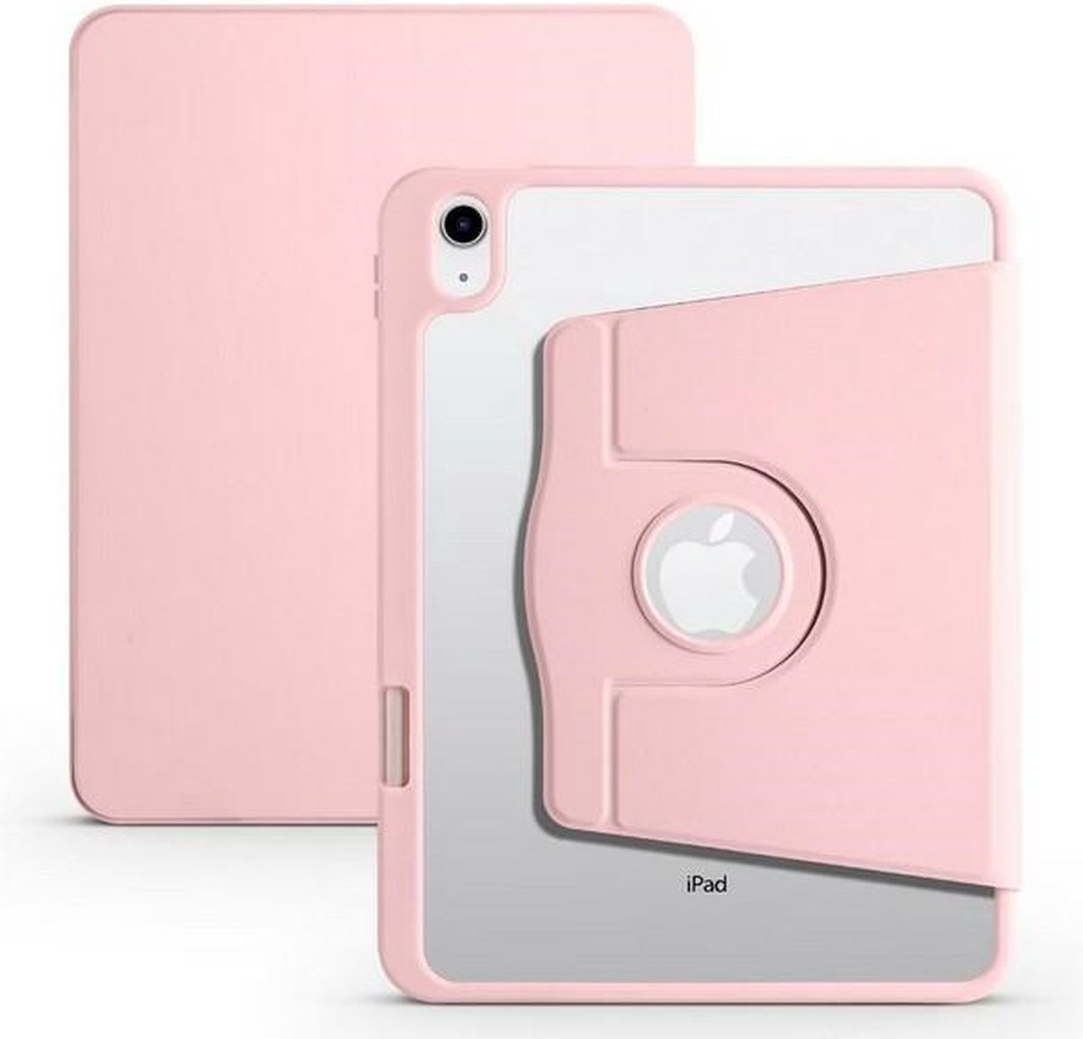 Stand iPad 13 Pro 2024 hoes, roze en zand/rozezand