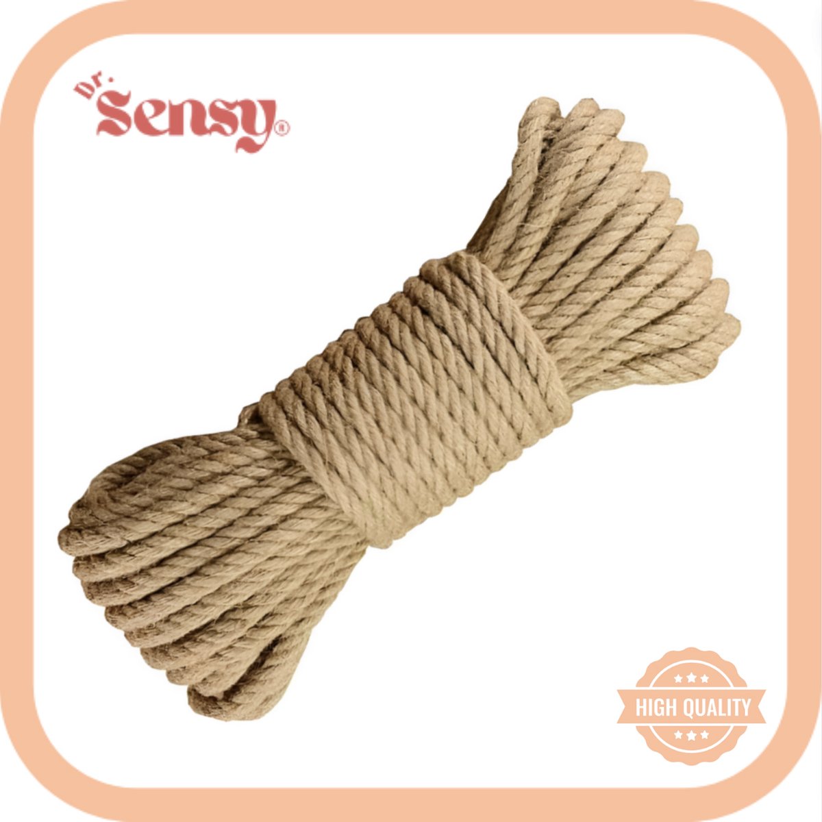 Goedkoopste Dr. Sensy BDSM Touw voor Bondage - Roleplay - SM - Vastbinden - Touw - Naturel kleur - 10 Meter Lang