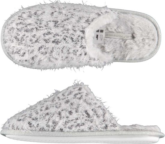 Pantoufles/pantoufles à enfiler à imprimé panthère grise/imprimé léopard pour femmes - Pantoufles à imprimé animal pour femmes - Chaussures à enfiler /pantoufles à enfiler 39-40