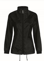 Dames windbreaker - Sirocco windjas in het zwart - volwassenen L Zwart