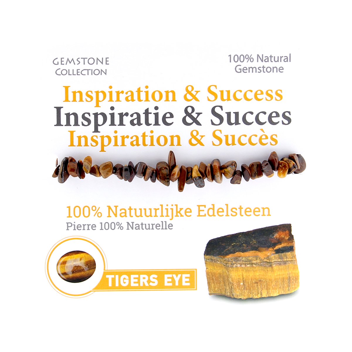 Gemstone - Tijgeroog Armband - Inspiratie en Succes