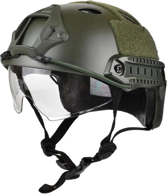 Foto: Bovista airsoft helm masker paintball tactical helm accesoires leger helmet kleding groen