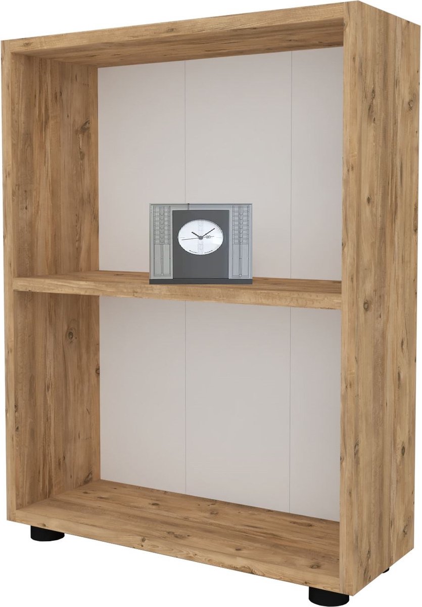 Open kast - Wandkast - Decoratieve Boekenkast - Boekenkast met 2 Planken - Pijnboom