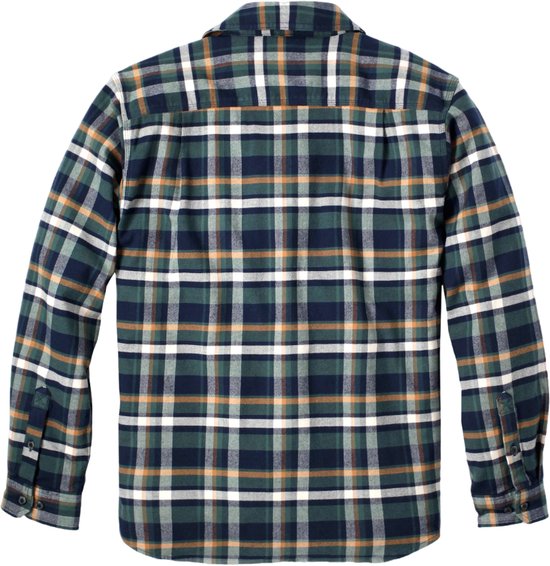 Dubinik® Flanellen shirt voor mannen, 100% katoen, flanellen herenshirts met lange mouw, zachte stof met Schotse ruit, casual button-down herenshirt, Zwart Wit, L