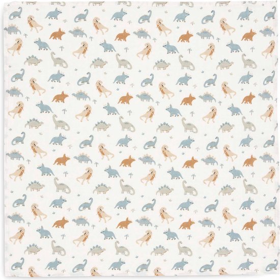 Jollein - Hydrofiele Doek Small 70x70cm - Inbakerdoek, Spuugdoekjes, Baby Doeken - Zacht Katoen - 3 Stuks - Roarsome van Jollein — afbeelding 4