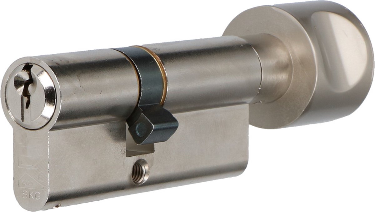 S2 veiligheidscilinder S6 K60/40 SKG 2, knopcilinder (verschillend sluitend)