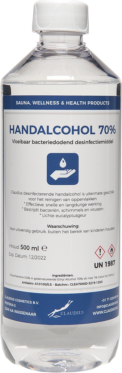 Goedkoopste Handalcohol spray 70 - 500 ml met dop