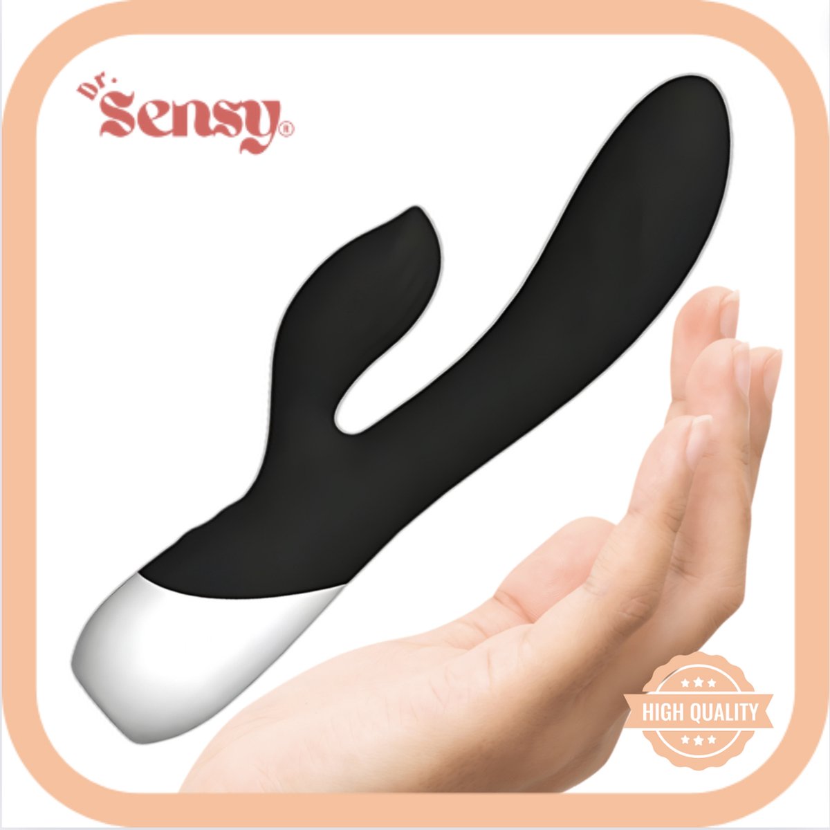 Goedkoopste Dr. Sensy G-spot Vibrator - 12 standen - Zwart/Wit - Clitoris & G-Spot Stimulatie - Dildo - Seksspeeltjes - Sextoys voor Vrouwen & Koppels