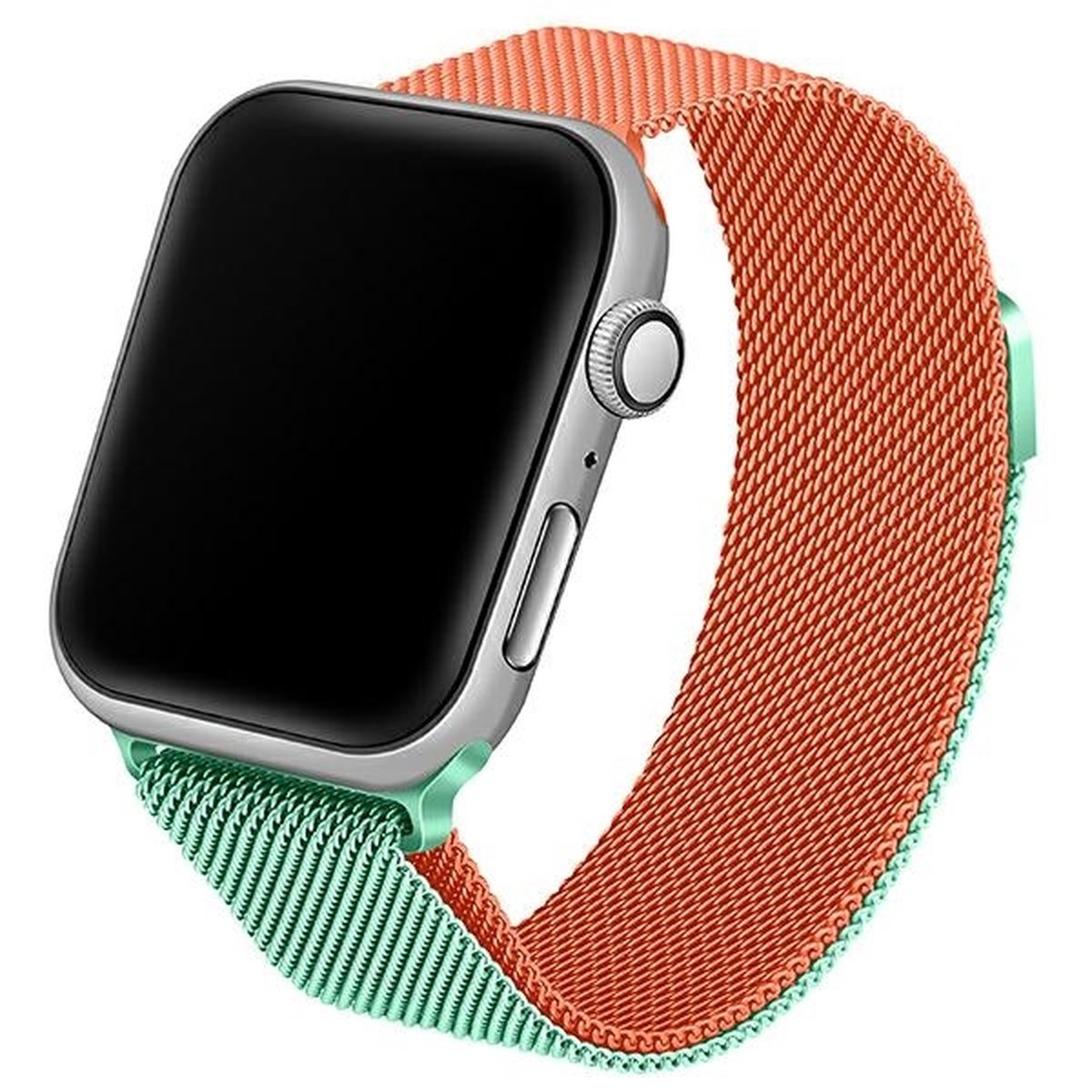 Beline pasek smartwatchbandje voor Apple Watch 42-44-45-49mm groen-oranje