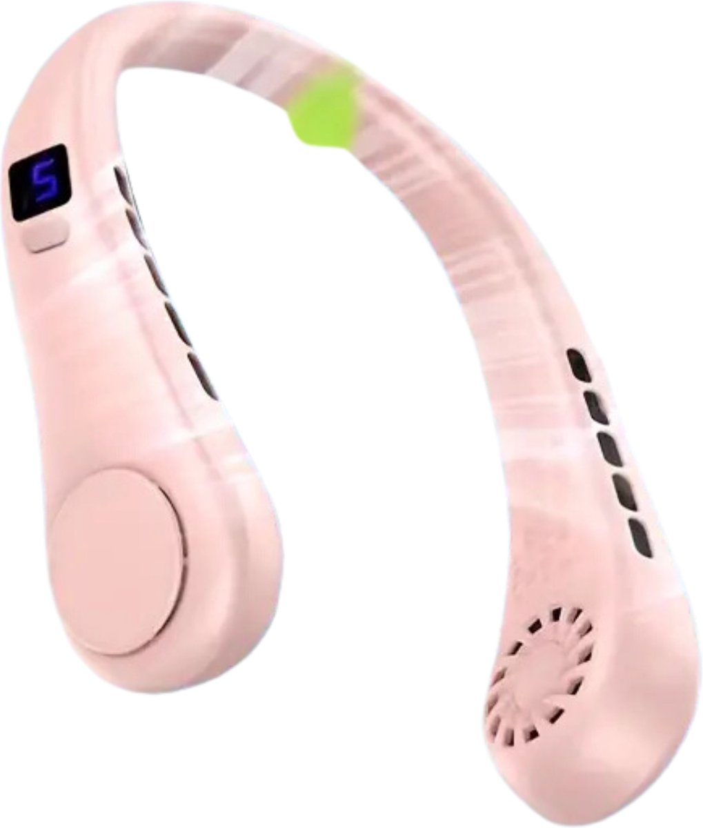 Bovista Nekventilator - Draagbare Gezichtsventilator - Neck Fan - Met Koeling - Hals - Hoofd - Roze - Nek Koeling