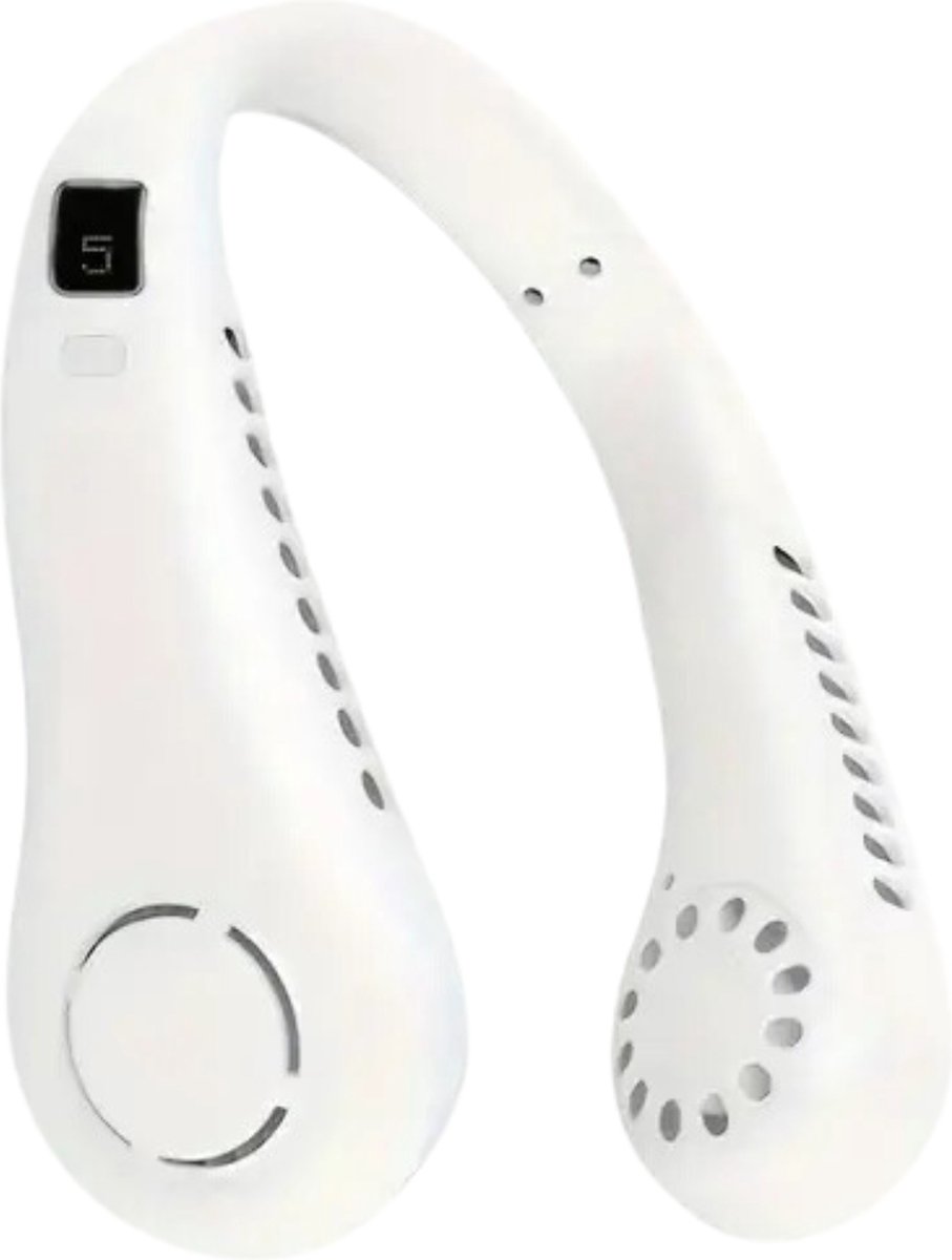 Bovista Nekventilator - Draagbare Gezichtsventilator - Neck Fan - Met Koeling - Hals - Hoofd - Wit - Zomer Verkoeling