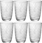 12x Morceaux de verres à eau / verres à jus transparents 390 ml - Verres à long drink