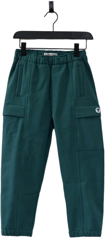 Ducksday - Pantalon Softshell Enfant - Déperlant - Respirant - Pantalon de pluie - Pantalon d'hiver - Intérieur polaire - Unisexe - Vert foncé - Taille 92/98