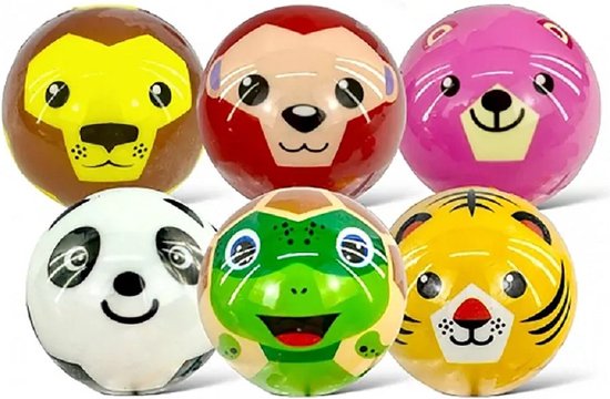 Foto: Stressbal soft density 7 cm sensomotorische stimulatie anti stress wilde dieren 3 stuks