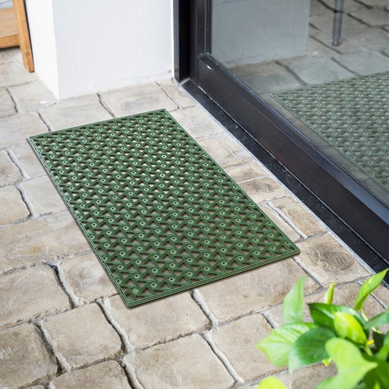 ILOVE2RECYCLE.com | paillasson | fonctionnel et décoratif | dedans dehors | 49x75 | vert
