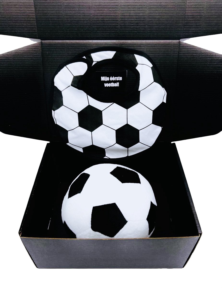 Goedkoopste Kraamcadeau baby - mijn eerste voetbal - slabbetje -rechtstreeks opsturen als cadeau ook mogelijk