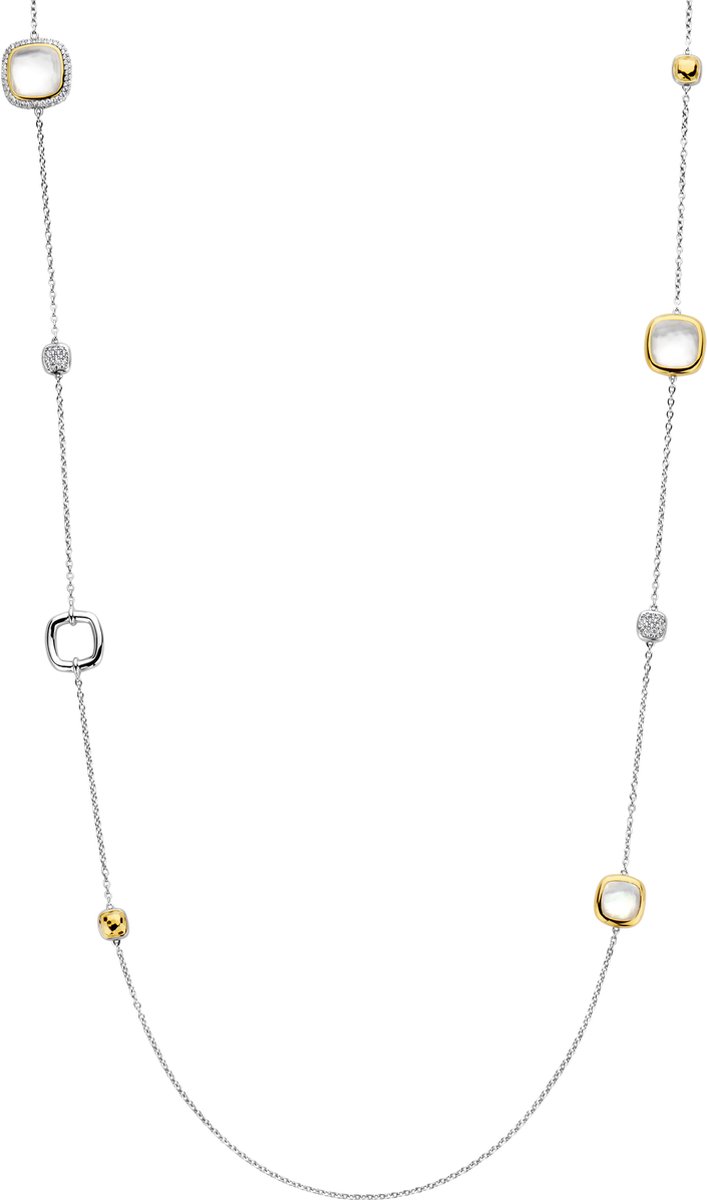 TI SENTO Dames Ketting - 925 zilver - Parelmoer - Maat 80 - 34066MW