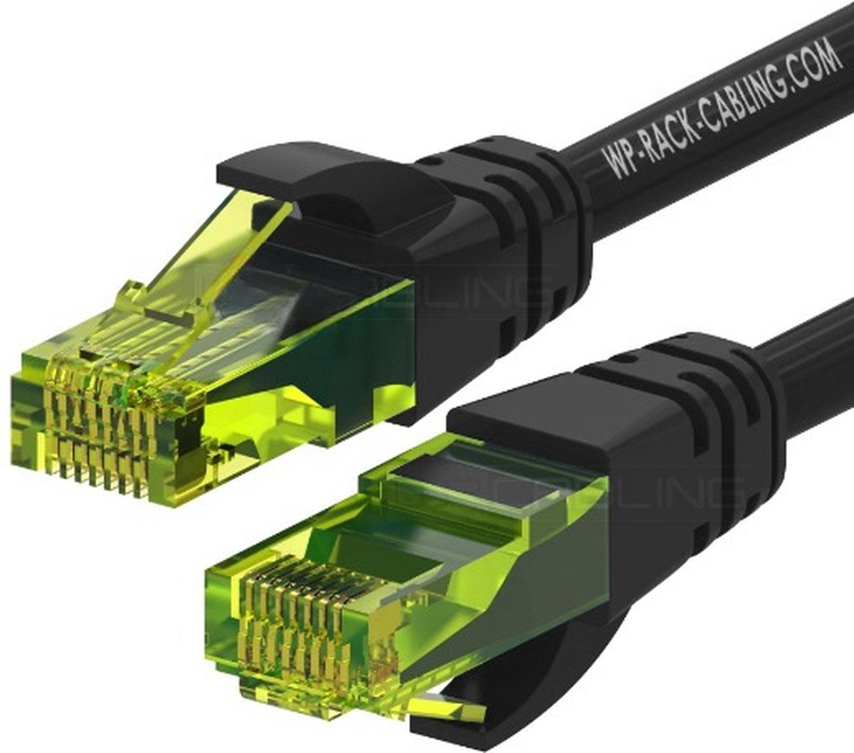 WP WPC-PAT-6AU020BL netwerkkabel Zwart, Groen 2 m Cat6a U/UTP (UTP)