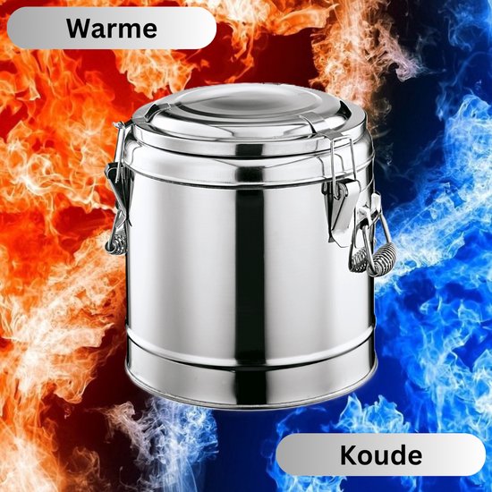 Conteneur Isotherme Royal Catering 12L - Acier Inox, Robinet De Vidange, Maintien Au Chaud Jusqu’à 12h