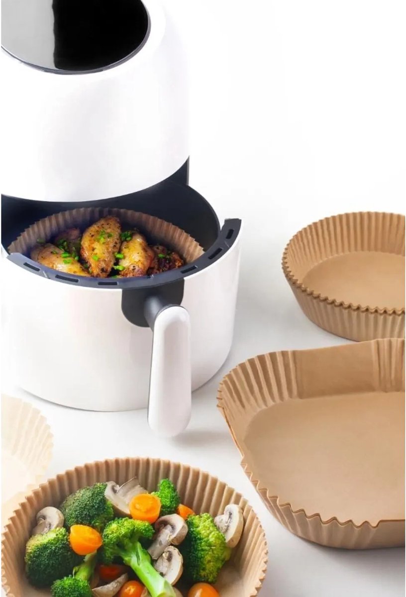 IBILI - Papieren airfryer inzet - 20x20 cm - set met 50 stuks