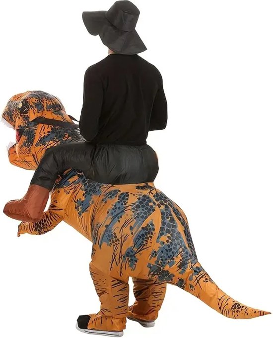 Morph Opblaasbaar Dinosaurus Kostuum Voor Volwassenen - Grappig Diplodocus Pak
