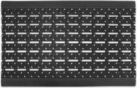 ILOVE2RECYCLE.com | paillasson à l'extérieur | multifonctionnel | tapis anti-poussière | 49x75 | Noir