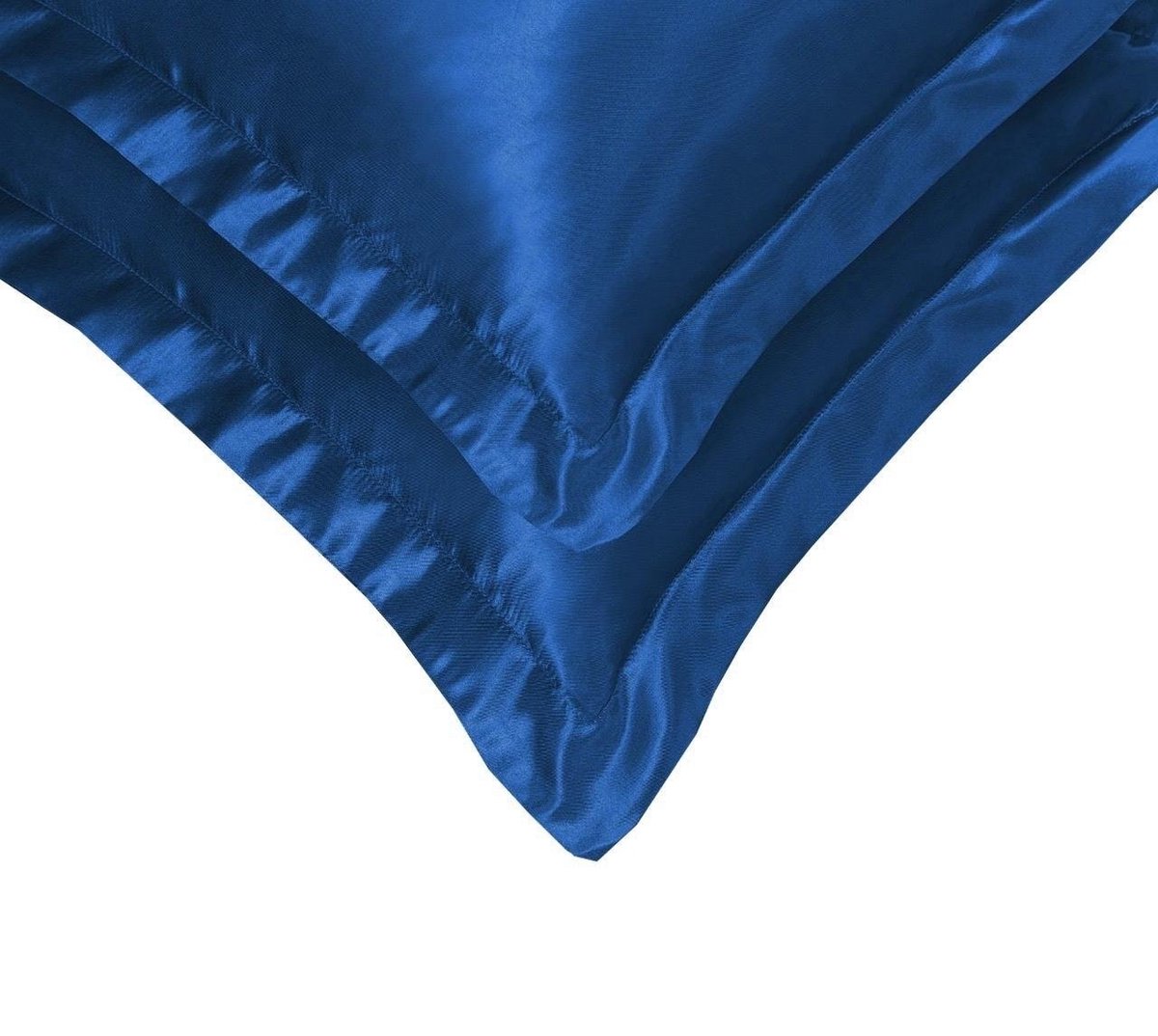 Beauty Silk Satijnen Kussenslopen Marineblauw - Glans Satijn - 60x70 cm - Set van 2