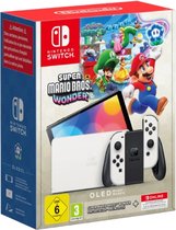 Nintendo Switch OLED bundel - Super Mario Bros. Wonder game + 12 maanden Online Lidmaatschap - Wit