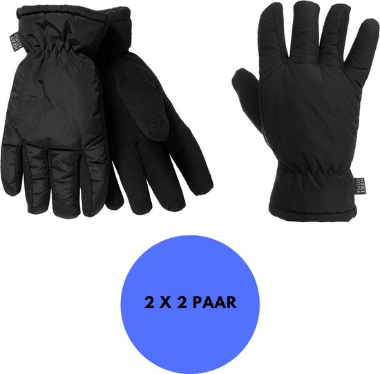 Foto: Heatkeeper mega thermo handschoenen heren zwart xxl 2 paar winter handschoenen