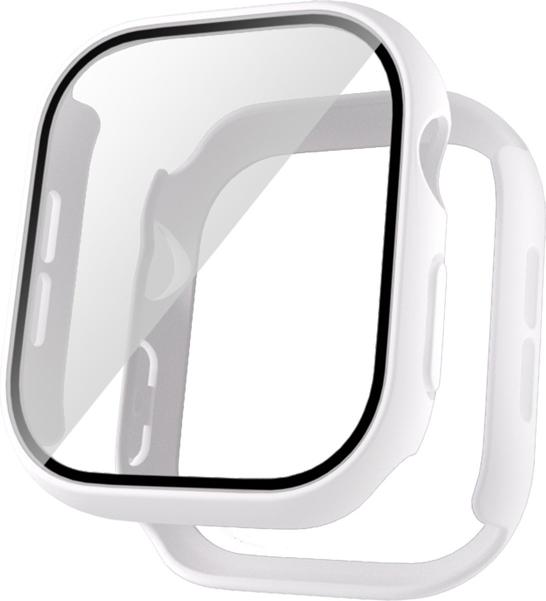 EP Goods - Full Cover/Hoesje - Screen Protector - Geschikt voor Apple Watch Series 10 - 46mm - Hardcase - Protection - Wit