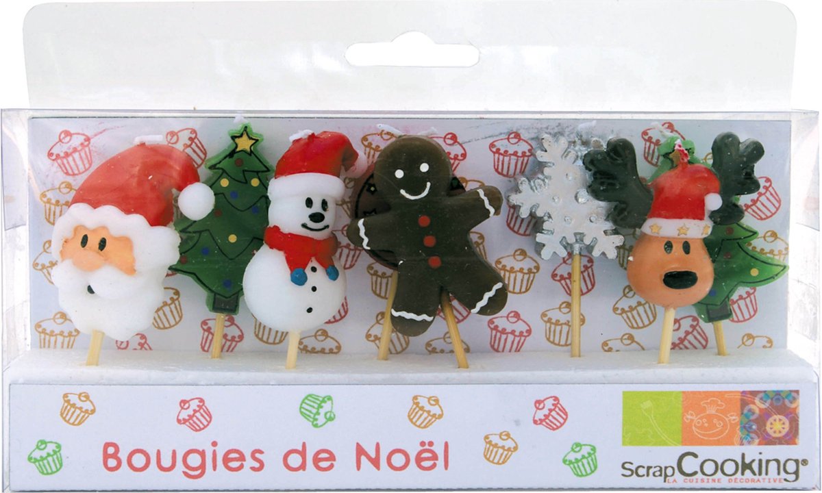 ScrapCooking Kaarsen Kerst set/8
