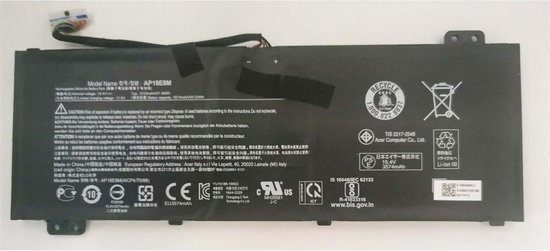 Batterie Compatible pour Acer Predator Helios 300 PH315 / PH317 / Predator Triton 300 PT315-51 / Nitro 5 AN515 / AN517 Series - (14,8 V-3620 mAh) - PN : AP18E8M